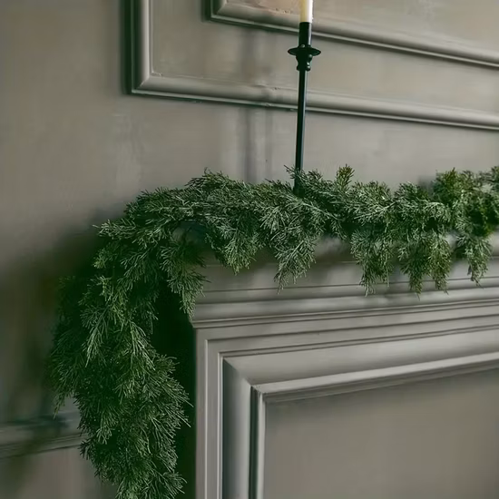 White Pine Needles Star Christmas Garland