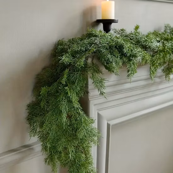 White Pine Needles Star Christmas Garland