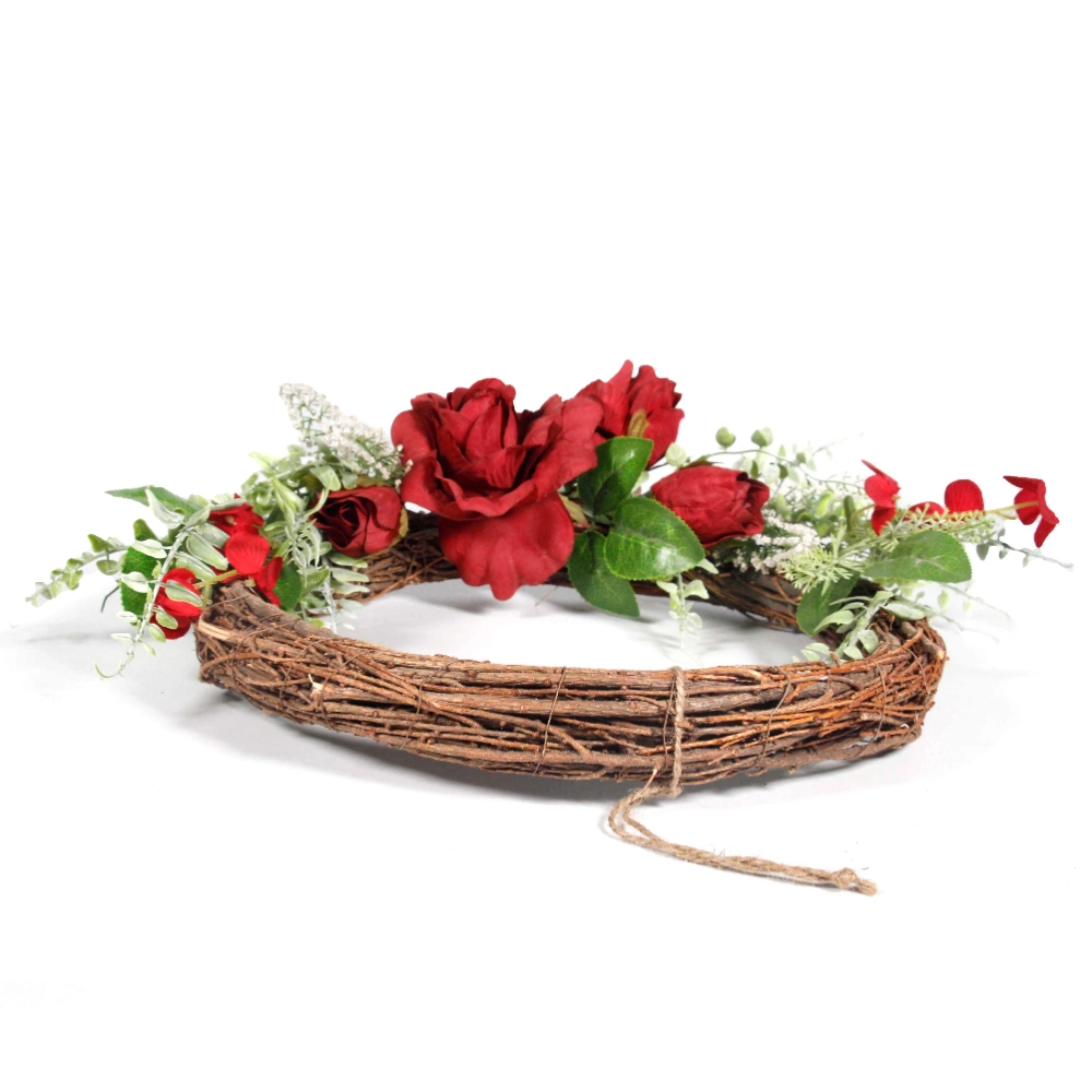 Artificial Rose Garland Wooden Garland Green Plant Decoration Easter Wall Wedding Decoration Garland